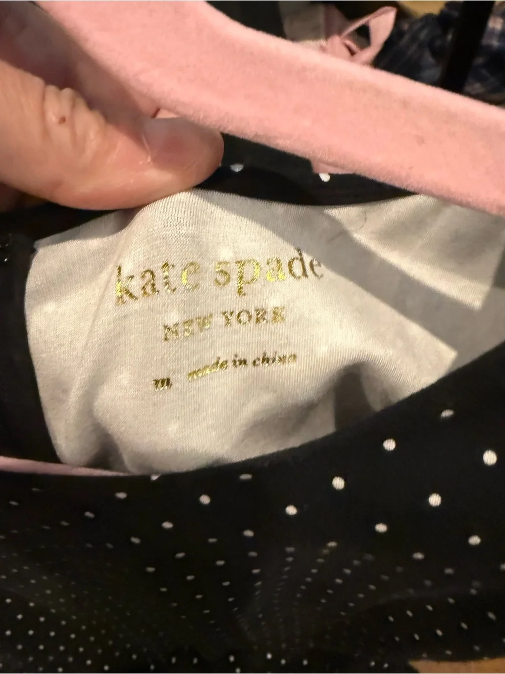Women’s Kate spade' Black Polka Dot Fit-and-Flare Dress with Tie Waist